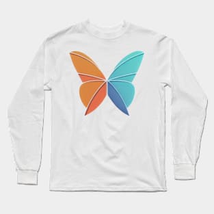 Butterfly Flight - Minimalist butterfly design for the environment Long Sleeve T-Shirt